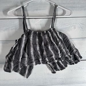 Striped Hollister Crop Top w/ Open Back size L